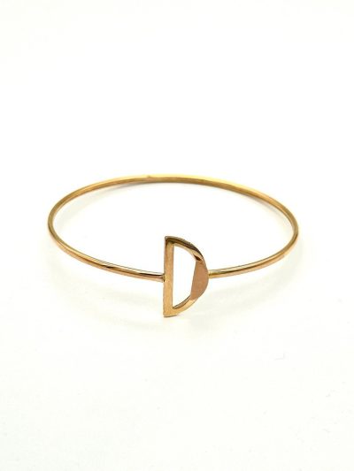 دستبند بنگل طلا 3.88 GR زنانه طرح Dior زرد رنگ 01